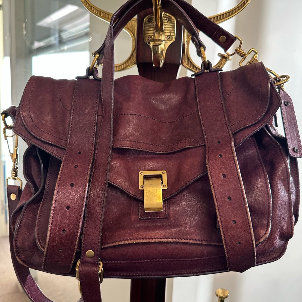 Proenza Schouler PS1 – Medium, Burgundy Authentic